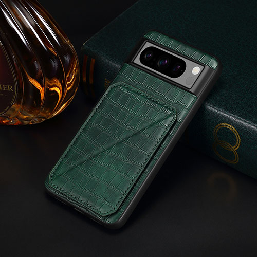 Soft Luxury Leather Snap On Case Cover MT4 for Google Pixel 8 Pro 5G Green