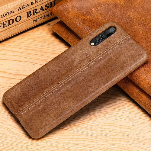Soft Luxury Leather Snap On Case Cover P02 for Huawei P20 Pro Orange