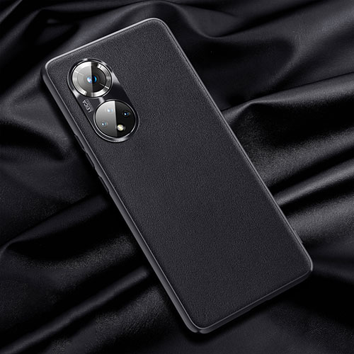 Soft Luxury Leather Snap On Case Cover QK1 for Huawei Honor 50 5G Black