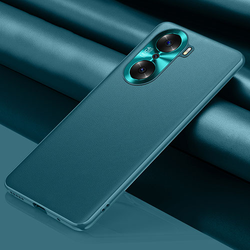 Soft Luxury Leather Snap On Case Cover QK1 for Huawei Honor 60 Pro 5G Green