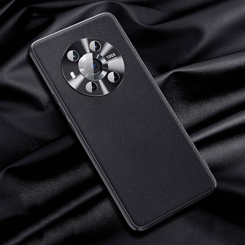 Soft Luxury Leather Snap On Case Cover QK1 for Huawei Honor Magic3 5G Black