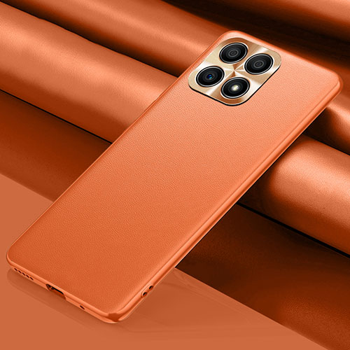 Soft Luxury Leather Snap On Case Cover QK1 for Huawei Honor X30i Orange