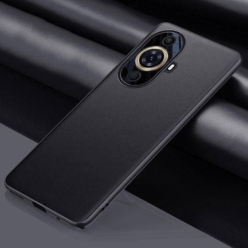 Soft Luxury Leather Snap On Case Cover QK1 for Huawei Nova 11 Pro Black