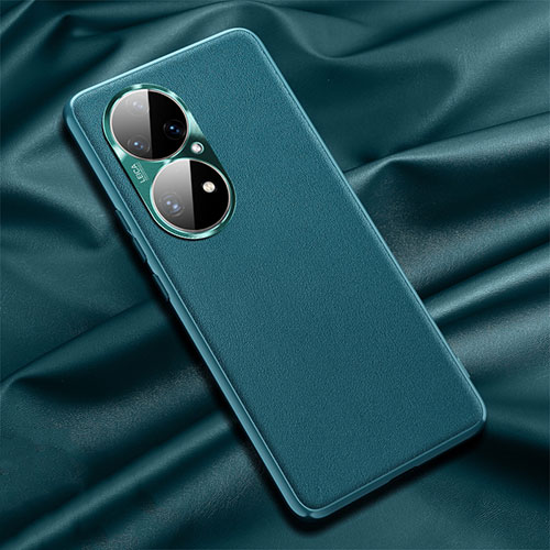 Soft Luxury Leather Snap On Case Cover QK1 for Huawei P50 Pro Green