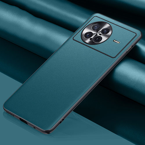 Soft Luxury Leather Snap On Case Cover QK1 for Vivo X Note Cyan