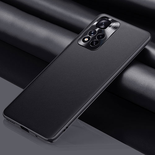 Soft Luxury Leather Snap On Case Cover QK1 for Xiaomi Poco X4 NFC Black