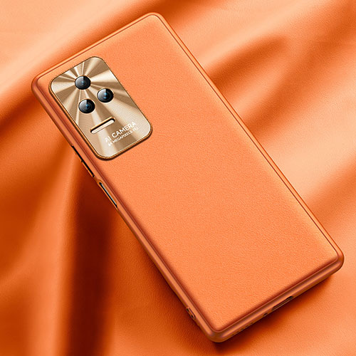 Soft Luxury Leather Snap On Case Cover QK1 for Xiaomi Redmi K50 5G Orange