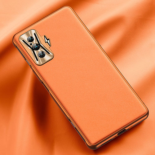 Soft Luxury Leather Snap On Case Cover QK1 for Xiaomi Redmi K50 Gaming 5G Orange