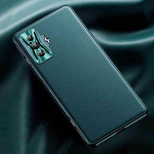 Soft Luxury Leather Snap On Case Cover QK1 for Xiaomi Redmi K50 Gaming AMG F1 5G Cyan