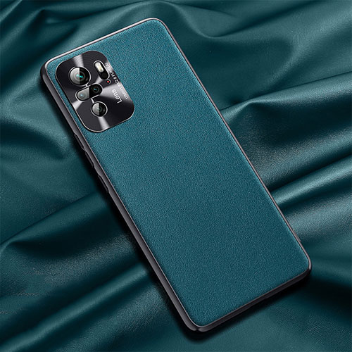 Soft Luxury Leather Snap On Case Cover QK1 for Xiaomi Redmi Note 10 4G Green