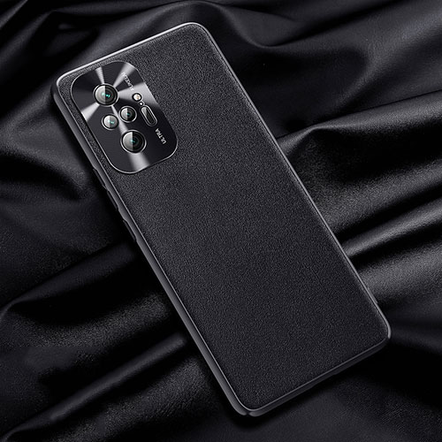 Soft Luxury Leather Snap On Case Cover QK1 for Xiaomi Redmi Note 10 Pro 4G Black