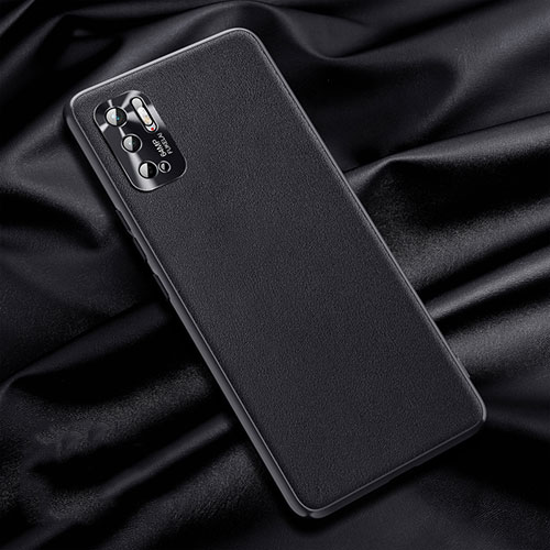Soft Luxury Leather Snap On Case Cover QK1 for Xiaomi Redmi Note 10T 5G Black