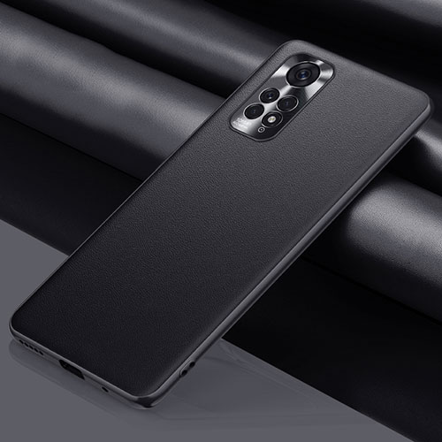 Soft Luxury Leather Snap On Case Cover QK1 for Xiaomi Redmi Note 11 Pro 4G Black