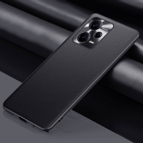 Soft Luxury Leather Snap On Case Cover QK1 for Xiaomi Redmi Note 12 Explorer Black