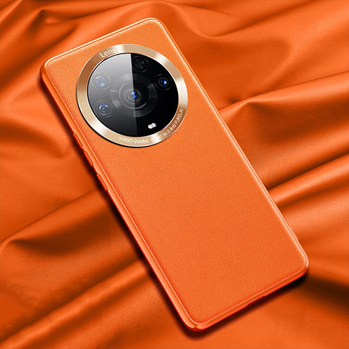 Soft Luxury Leather Snap On Case Cover QK2 for Huawei Honor Magic3 Pro+ Plus 5G Orange