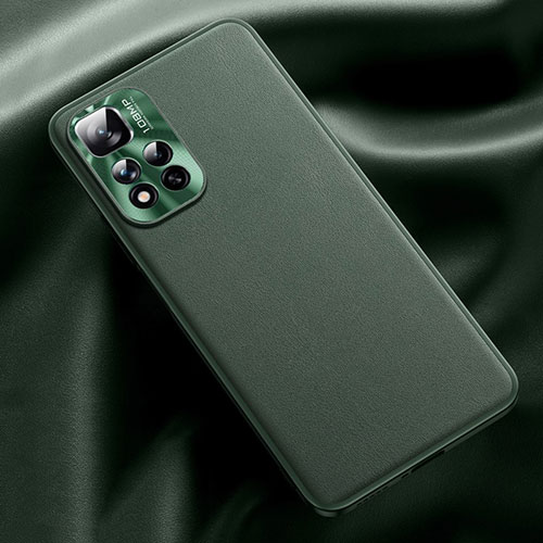 Soft Luxury Leather Snap On Case Cover QK2 for Xiaomi Mi 11i 5G (2022) Green