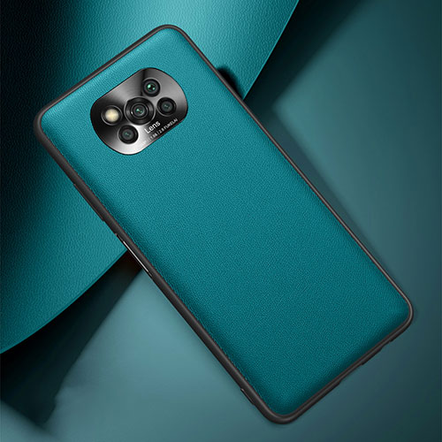 Soft Luxury Leather Snap On Case Cover QK2 for Xiaomi Poco X3 NFC Green