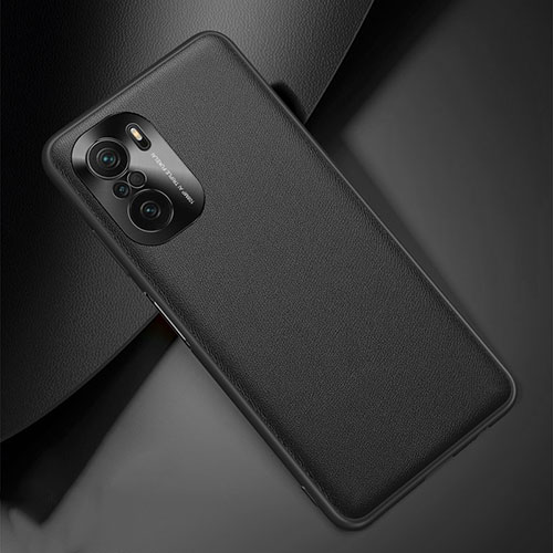 Soft Luxury Leather Snap On Case Cover QK2 for Xiaomi Redmi K40 5G Black