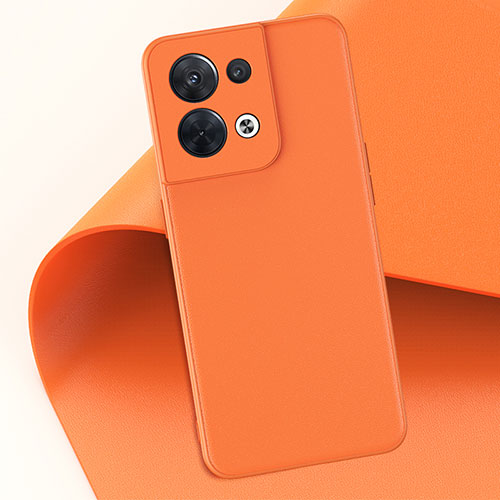 Soft Luxury Leather Snap On Case Cover QK2 for Xiaomi Redmi Note 13 5G Orange