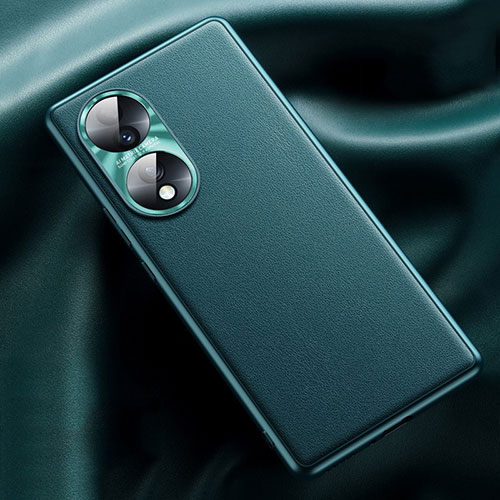 Soft Luxury Leather Snap On Case Cover QK4 for Huawei Honor 70 5G Midnight Green