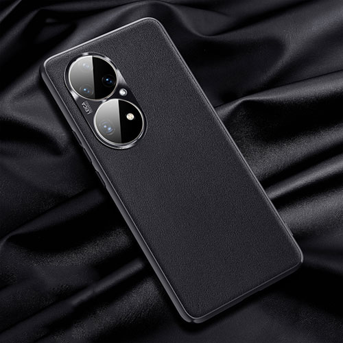 Soft Luxury Leather Snap On Case Cover QK4 for Huawei P50e Black