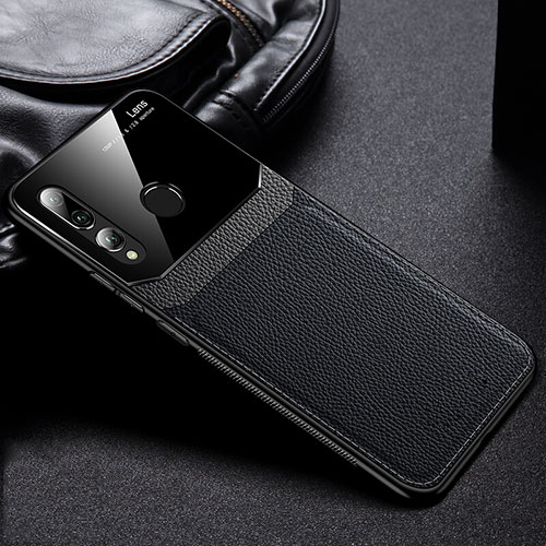 Soft Luxury Leather Snap On Case Cover R01 for Huawei Honor 10i Black