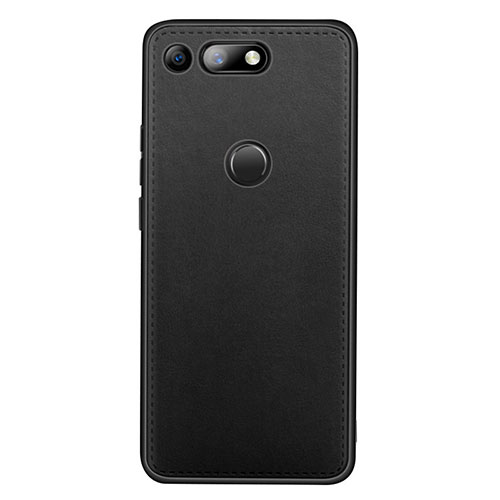 Soft Luxury Leather Snap On Case Cover R01 for Huawei Honor V20 Black