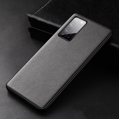 Soft Luxury Leather Snap On Case Cover R01 for Huawei Honor X10 5G Black