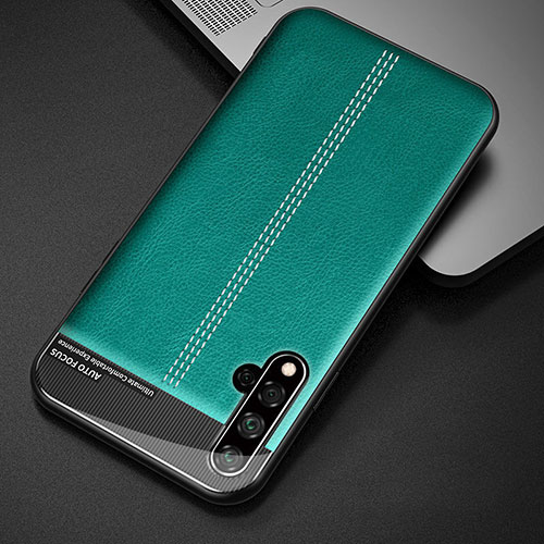 Soft Luxury Leather Snap On Case Cover R01 for Huawei Nova 5 Green