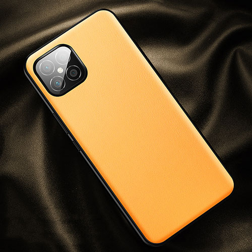 Soft Luxury Leather Snap On Case Cover R01 for Huawei Nova 8 SE 5G Yellow