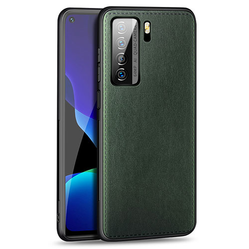 Soft Luxury Leather Snap On Case Cover R01 for Huawei P40 Lite 5G Green