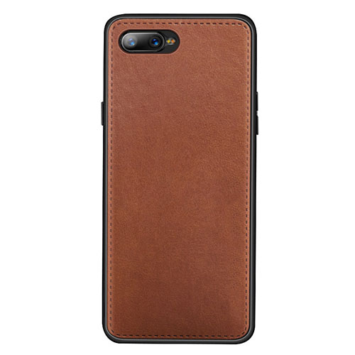 Soft Luxury Leather Snap On Case Cover R01 for Oppo K1 Orange