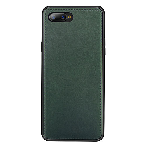 Soft Luxury Leather Snap On Case Cover R01 for Oppo R15X Green