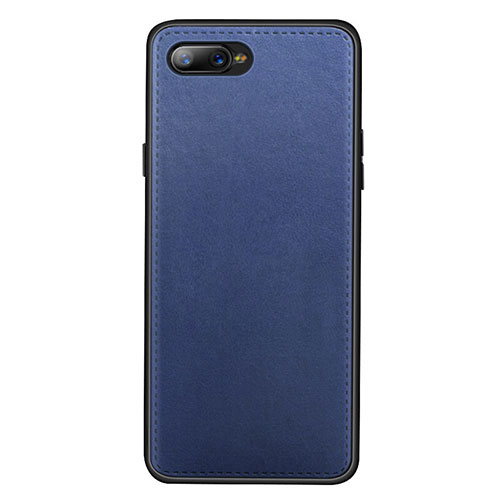 Soft Luxury Leather Snap On Case Cover R01 for Oppo R17 Neo Blue