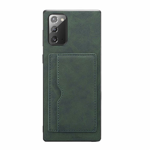 Soft Luxury Leather Snap On Case Cover R01 for Samsung Galaxy Note 20 5G Green