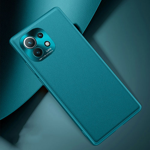 Soft Luxury Leather Snap On Case Cover R01 for Xiaomi Mi 11 5G Green