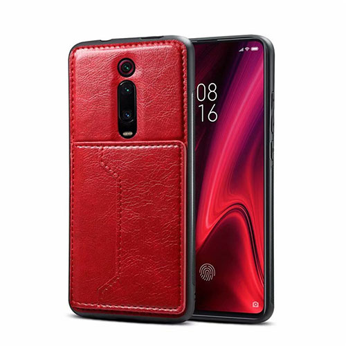 Soft Luxury Leather Snap On Case Cover R01 for Xiaomi Mi 9T Pro Red