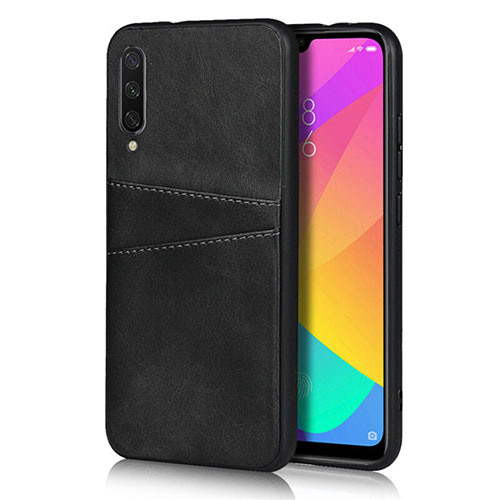 Soft Luxury Leather Snap On Case Cover R02 for Xiaomi Mi A3 Black