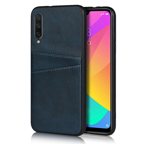 Soft Luxury Leather Snap On Case Cover R02 for Xiaomi Mi A3 Blue