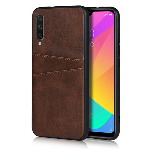 Soft Luxury Leather Snap On Case Cover R02 for Xiaomi Mi A3 Brown