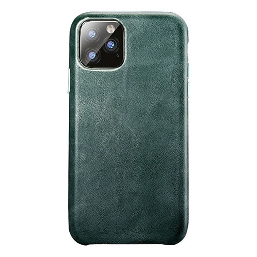 Soft Luxury Leather Snap On Case Cover R03 for Apple iPhone 11 Pro Green