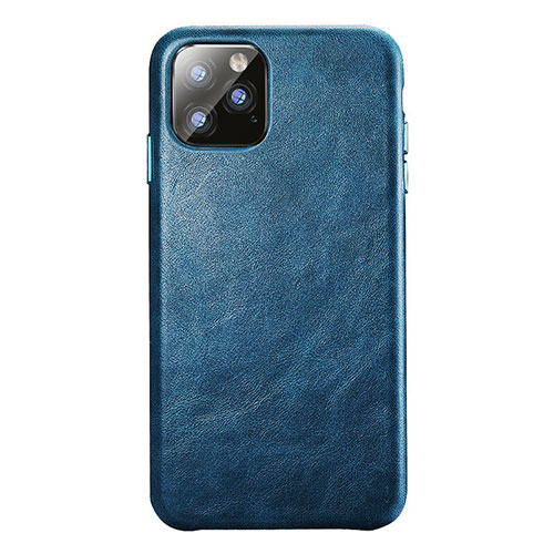 Soft Luxury Leather Snap On Case Cover R03 for Apple iPhone 11 Pro Max Blue