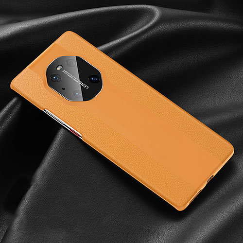 Soft Luxury Leather Snap On Case Cover R03 for Huawei Mate 40 Pro Orange