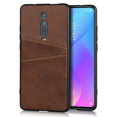 Soft Luxury Leather Snap On Case Cover R03 for Xiaomi Redmi K20 Brown