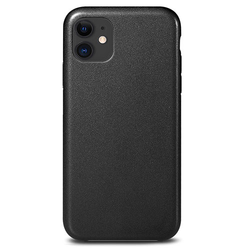 Soft Luxury Leather Snap On Case Cover R04 for Apple iPhone 11 Black