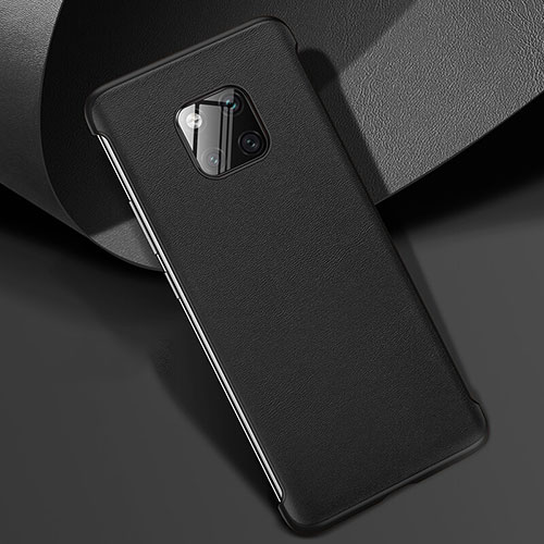 Soft Luxury Leather Snap On Case Cover R04 for Huawei Mate 20 Pro Black