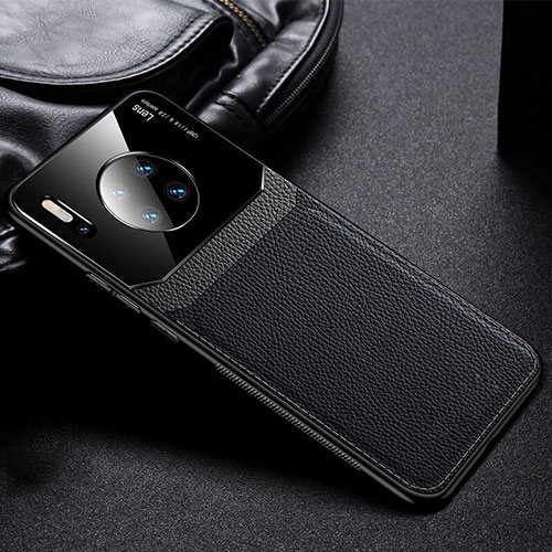 Soft Luxury Leather Snap On Case Cover R04 for Huawei Mate 30 Pro Black