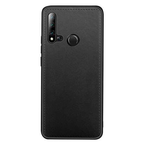 Soft Luxury Leather Snap On Case Cover R04 for Huawei Nova 5i Black