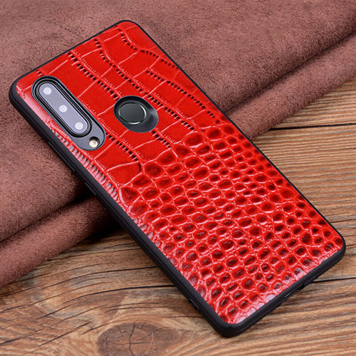 Soft Luxury Leather Snap On Case Cover R04 for Huawei P Smart+ Plus (2019) Red