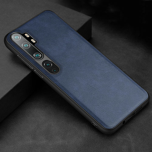 Soft Luxury Leather Snap On Case Cover R04 for Xiaomi Mi Note 10 Blue